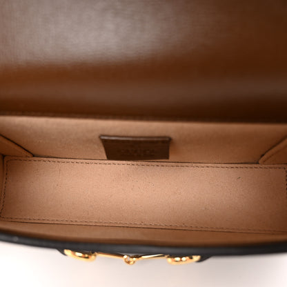 Gucci GG Supreme Monogram Mini Horsebit 1955 Shoulder Bag Beige Brown Sugar 5 of 10