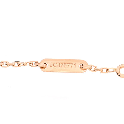 Van Cleef & Arpels 18K Rose Gold Carnelian Sweet Alhambra Heart Bracelet 3 of 4
