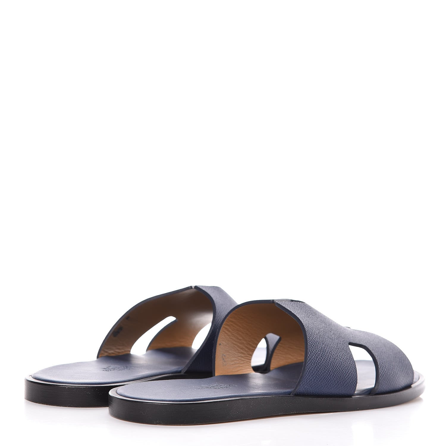 Hermes Epsom Mens Izmir Sandals 40.5 Bleu Saphir 4 of 10
