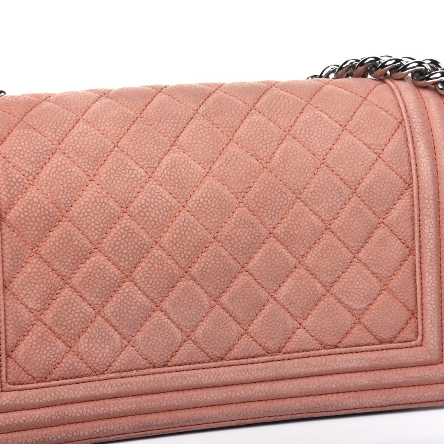 Caviar Quilted Medium Boy Flap Light Pink