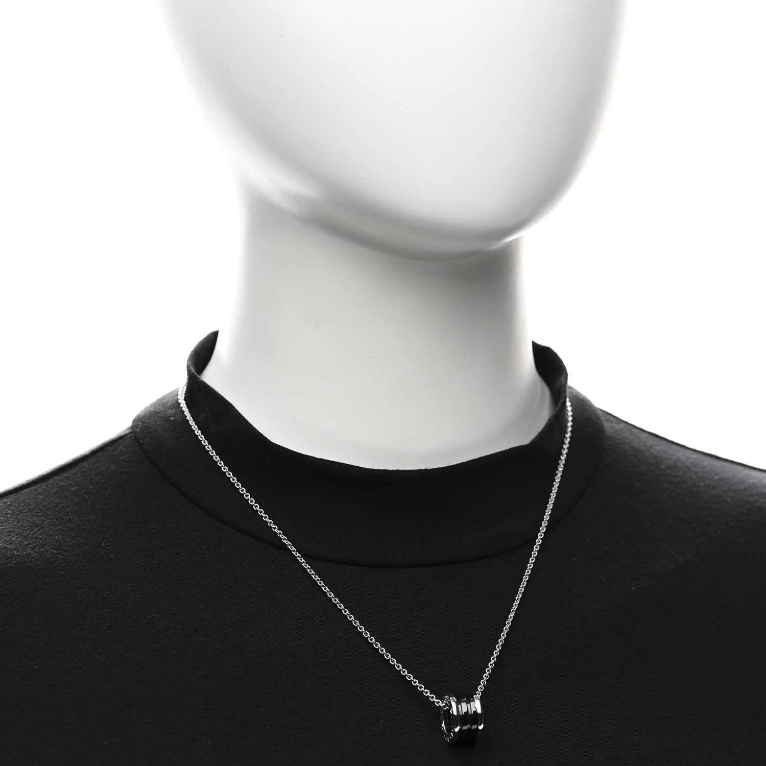 Bulgari Sterling Silver Ceramic Save The Children Pendant Necklace 2 of 4