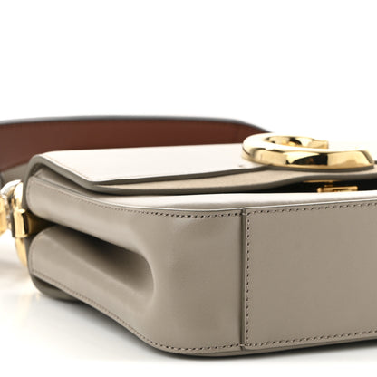 Chloe Shiny Calfskin Suede Small C Double Carry Bag Motty Grey 9 of 10