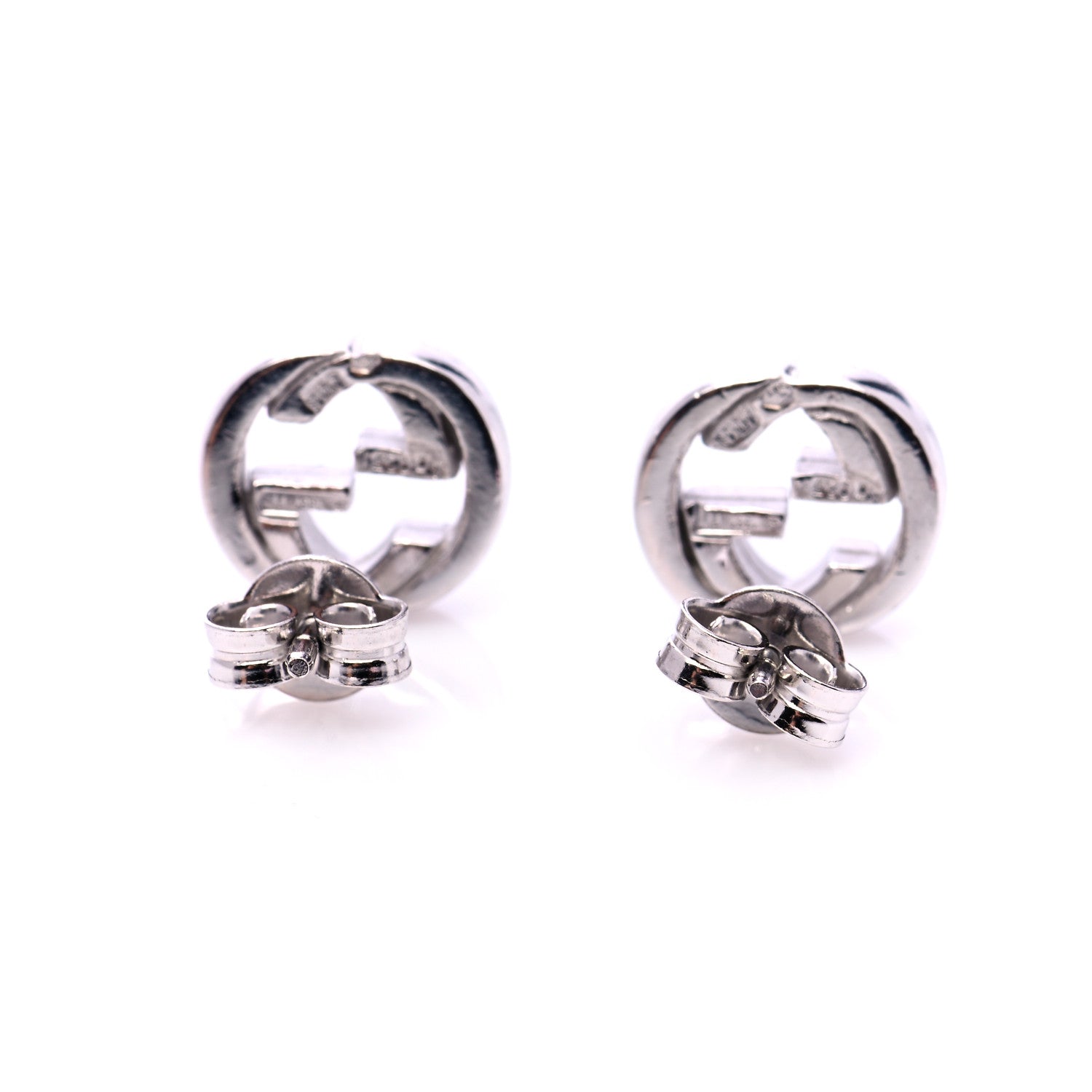 Gucci Sterling Silver Interlocking GG Stud Earrings 3 of 6