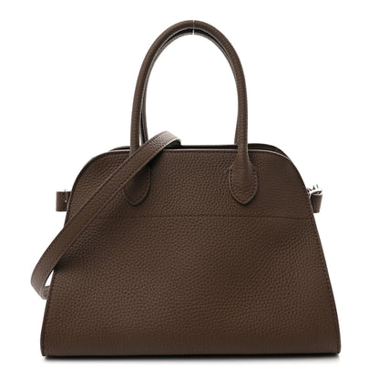 The Row Grained Calfskin Soft Margaux 10 Bag Dark Olive 1 of 10