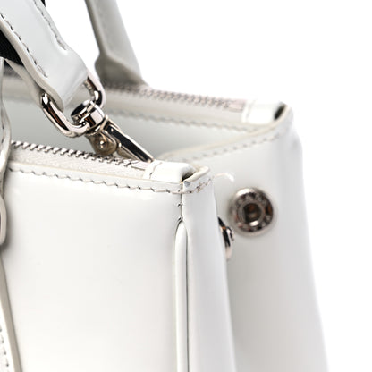 Prada Spazzolato Small Galleria Double Zip Tote White Black 10 of 10