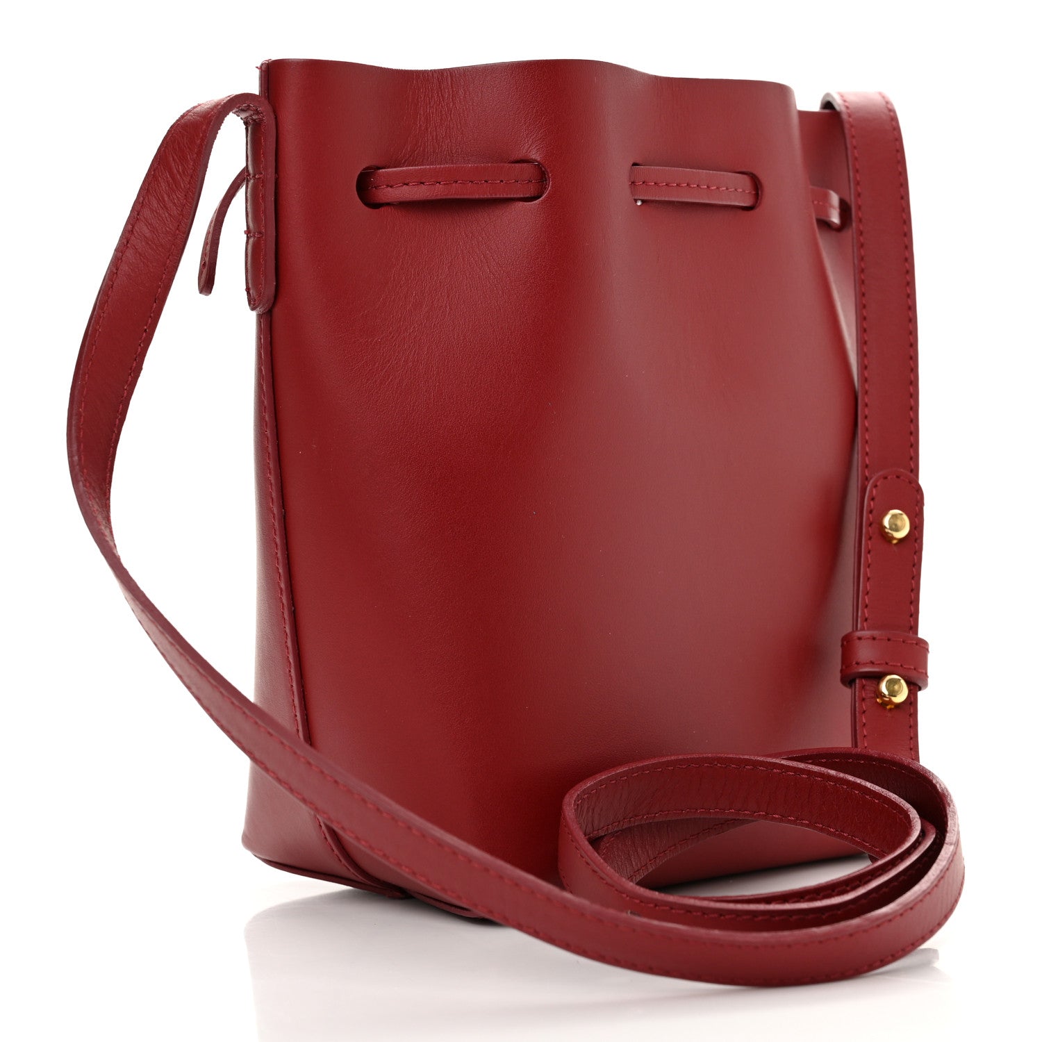Mansur Gavriel Calfskin Mini Mini Bucket Bag Burgundy 3 of 10