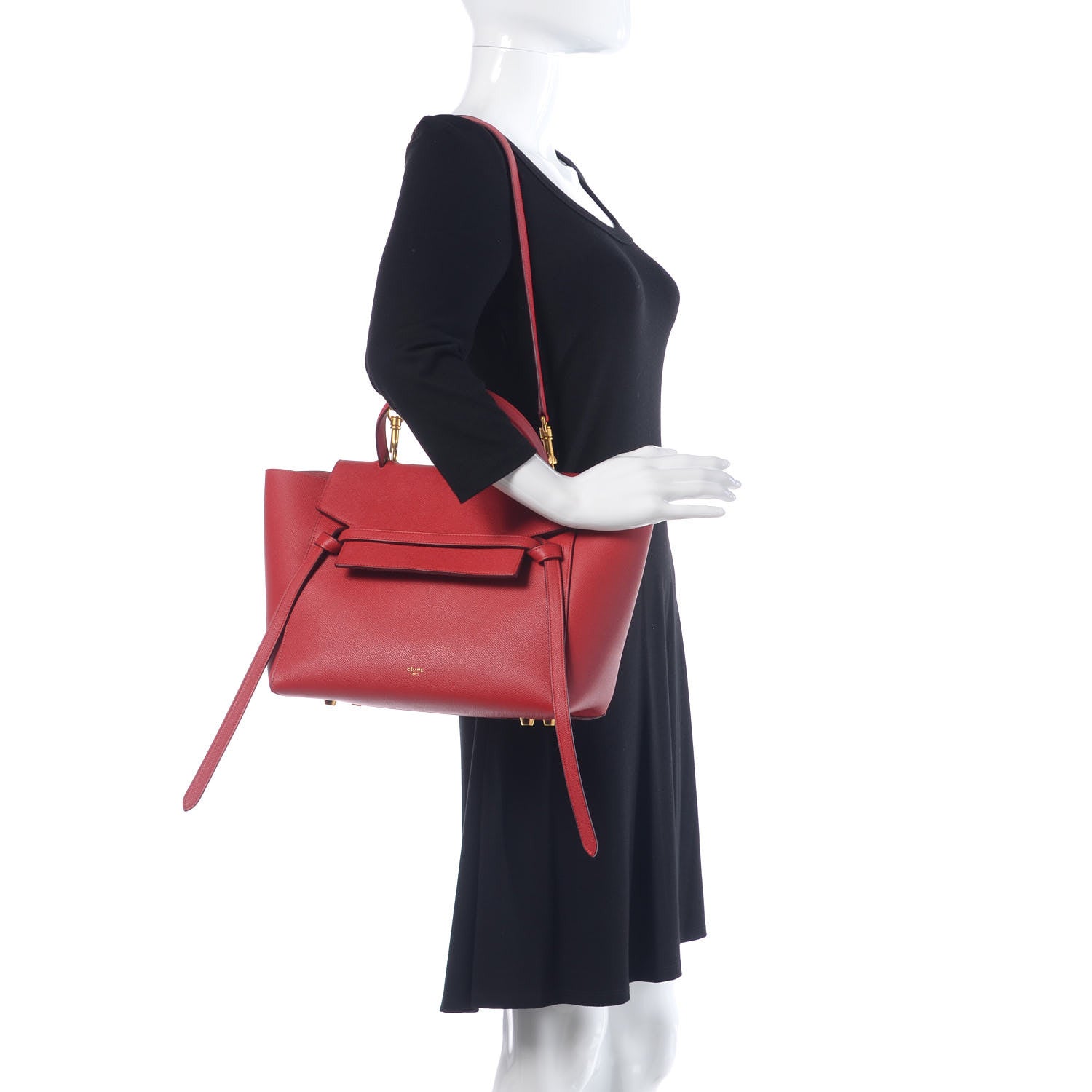 Celine Grained Calfskin Mini Belt Bag Coquelicot 2 of 7