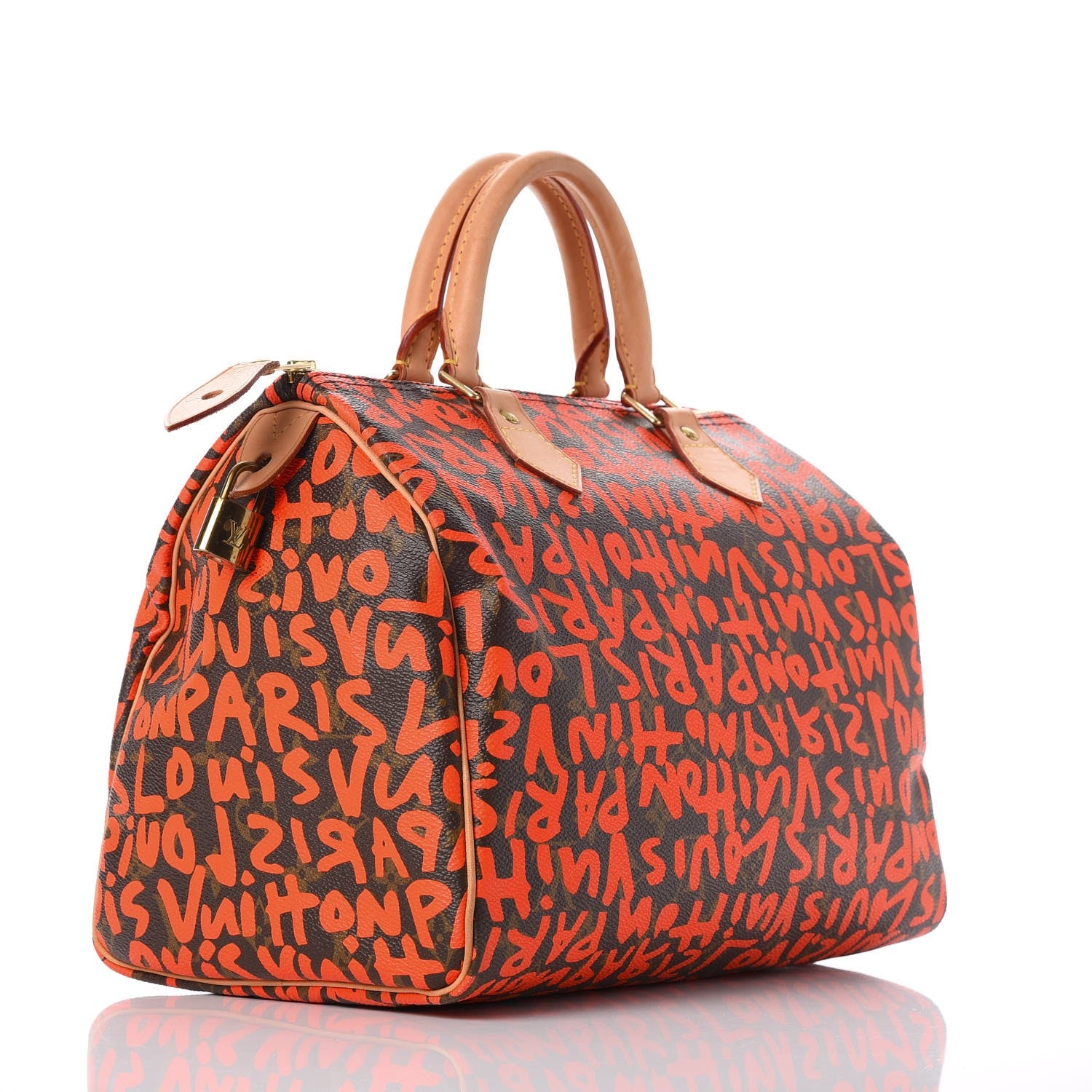 Louis Vuitton Monogram Graffiti Speedy 30 Orange 3 of 12