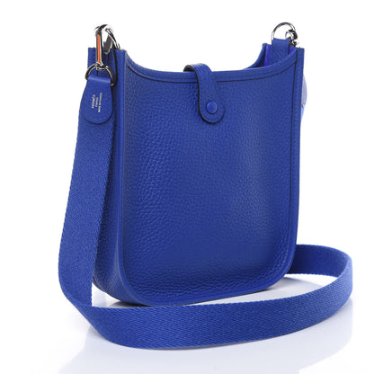 Hermes Taurillon Clemence Evelyne TPM Bleu Electrique 4 of 12