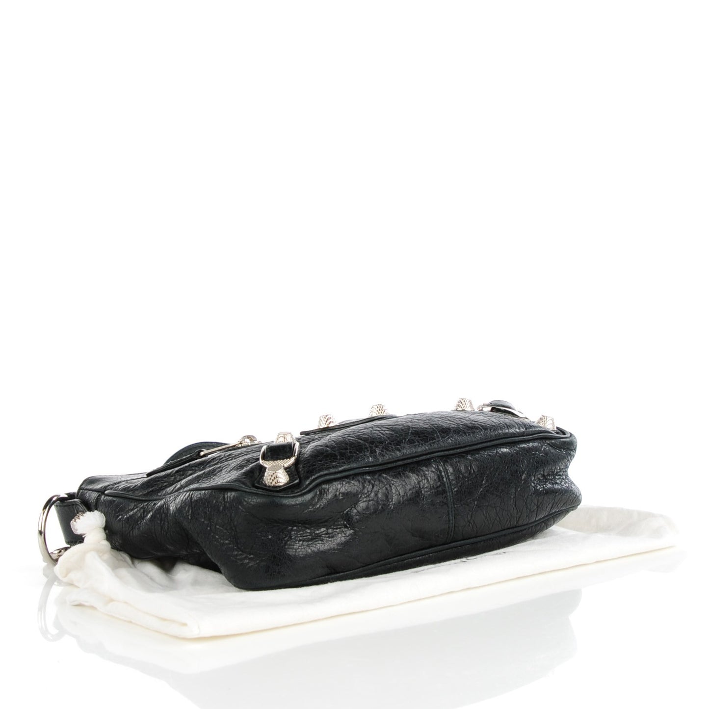 Agneau Giant 12 Silver Hardware Hip Black