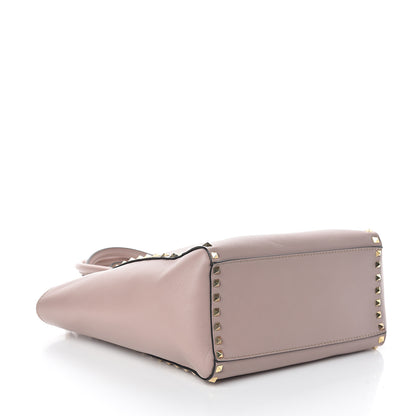 Valentino Garavani Vitello Rockstud Double Handle Tote Poudre 3 of 8