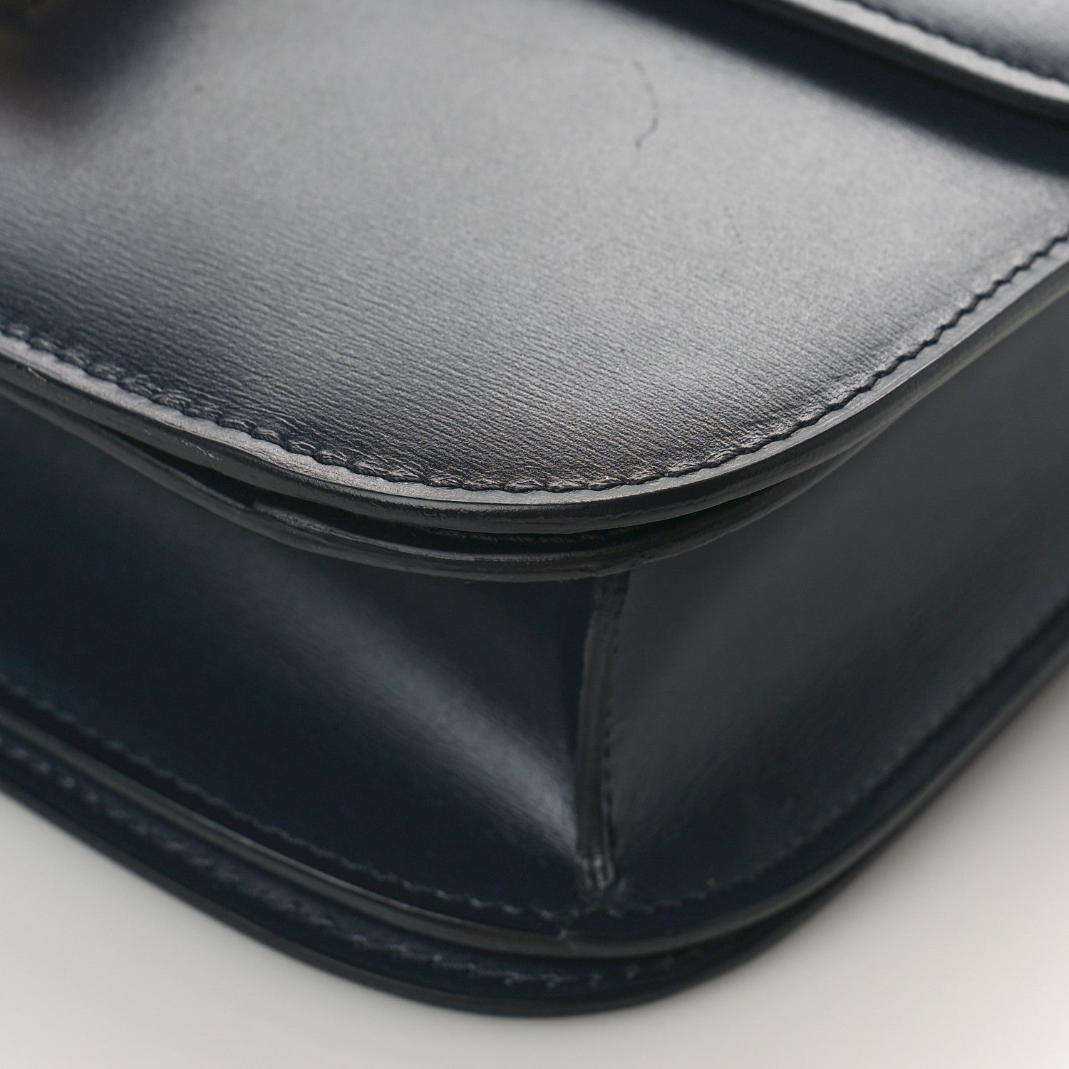 Celine Box Calfskin Medium Classic Box Flap Bag Navy 8 of 8