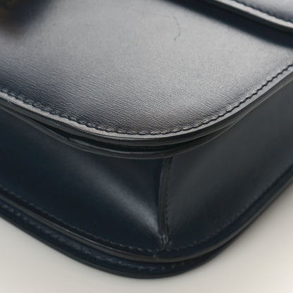 Celine Box Calfskin Medium Classic Box Flap Bag Navy 8 of 8