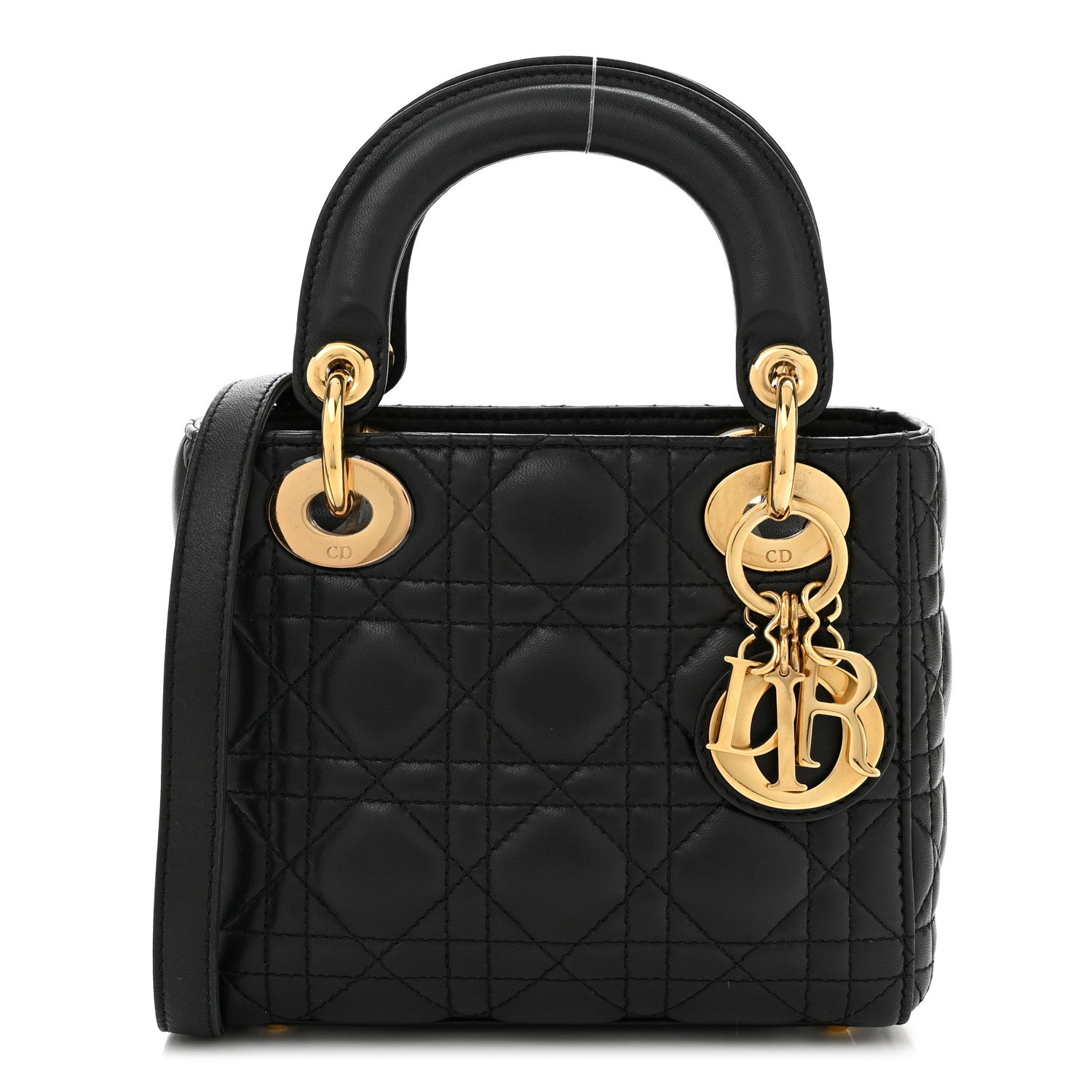 Christian Dior Lambskin Cannage Mini Lady Dior Black 1 of 11