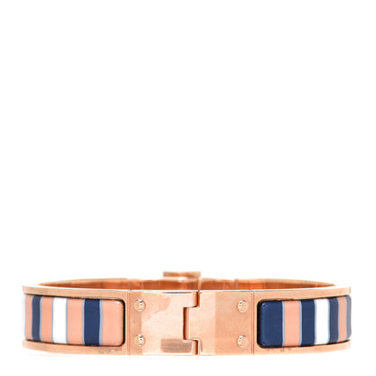 Hermes Enamel Printed Narrow Charniere Couvertures Nouvelles Hinged Bracelet S 3 of 6