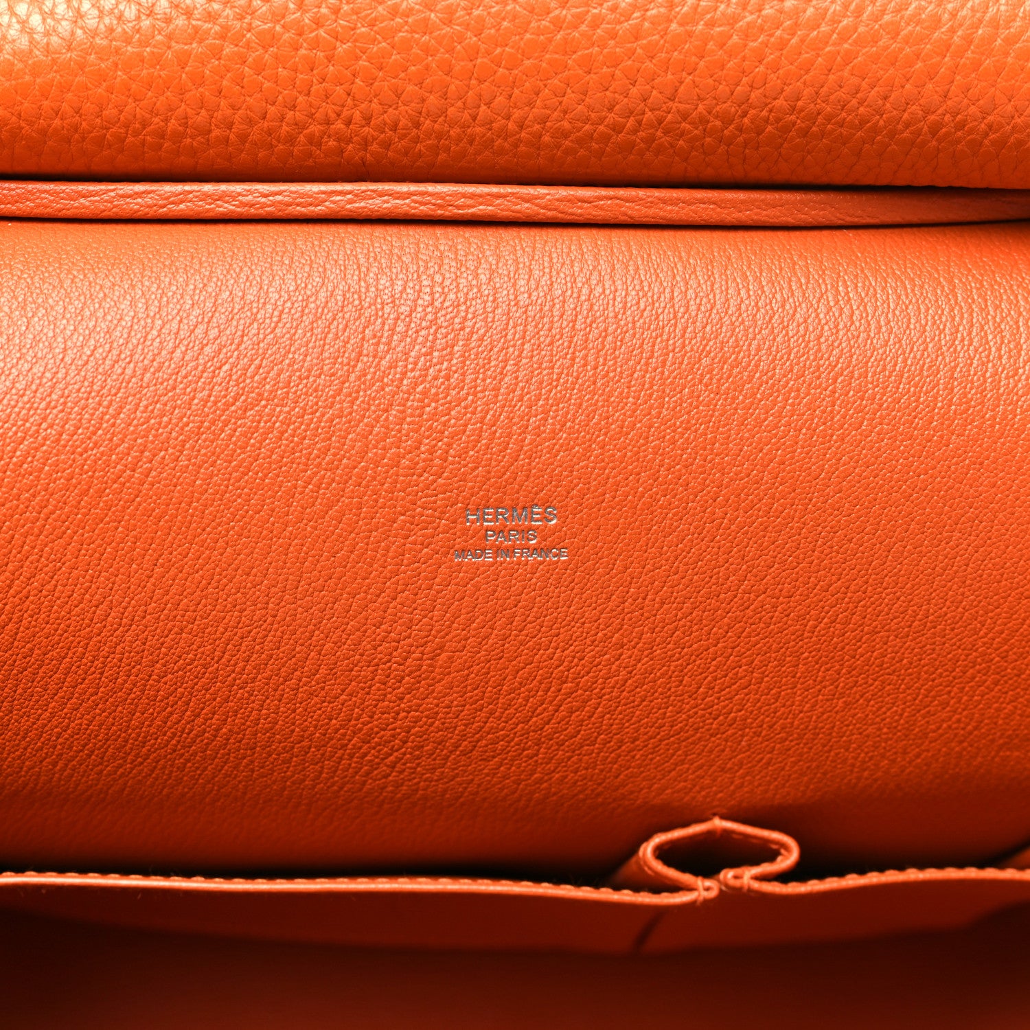 Hermes Taurillon Clemence Jypsiere 28 Orange 6 of 11