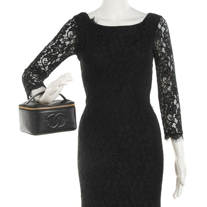 Chanel Caviar CC Small Cosmetic Case Black 2 of 7