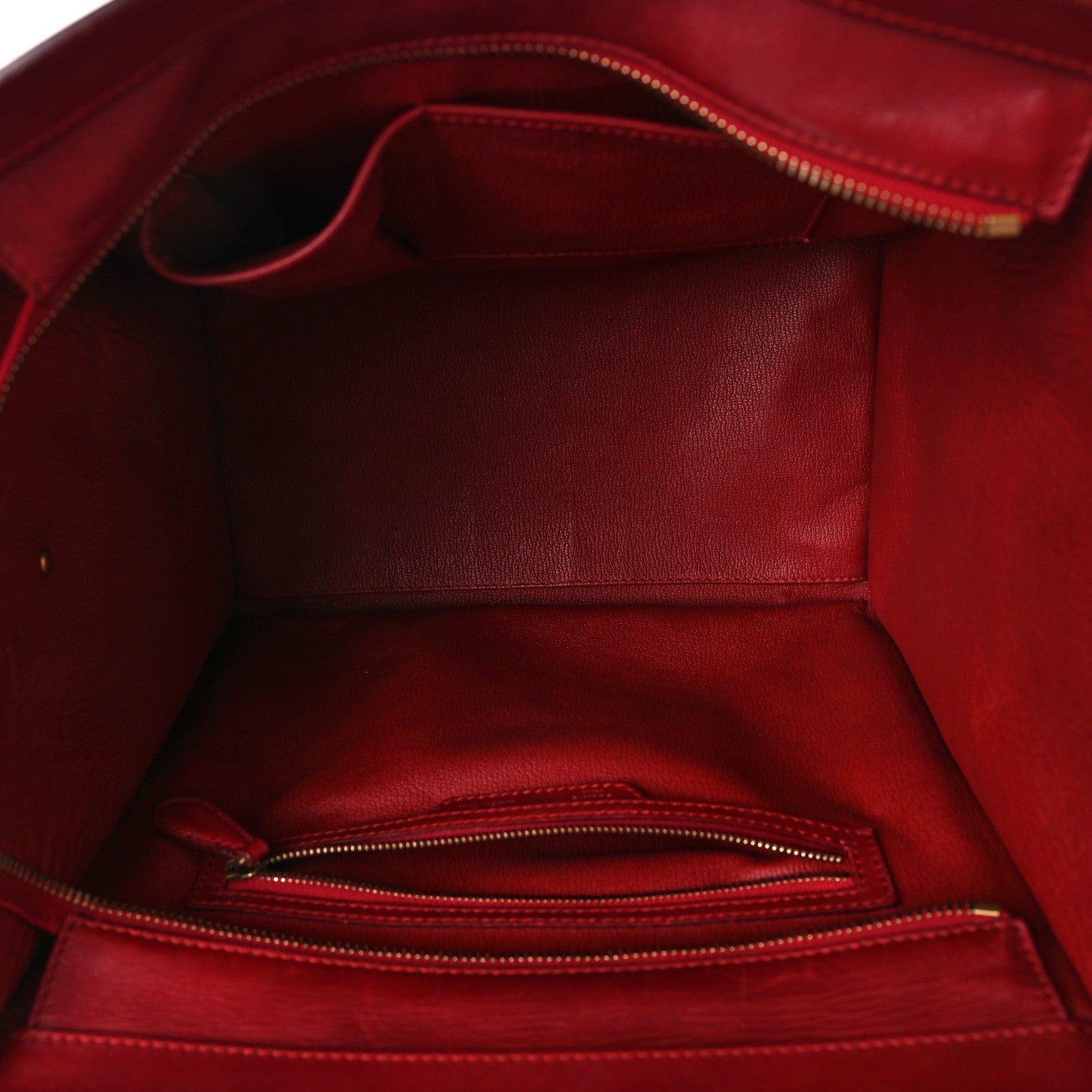 Celine Smooth Calfskin Mini Luggage Red 5 of 13