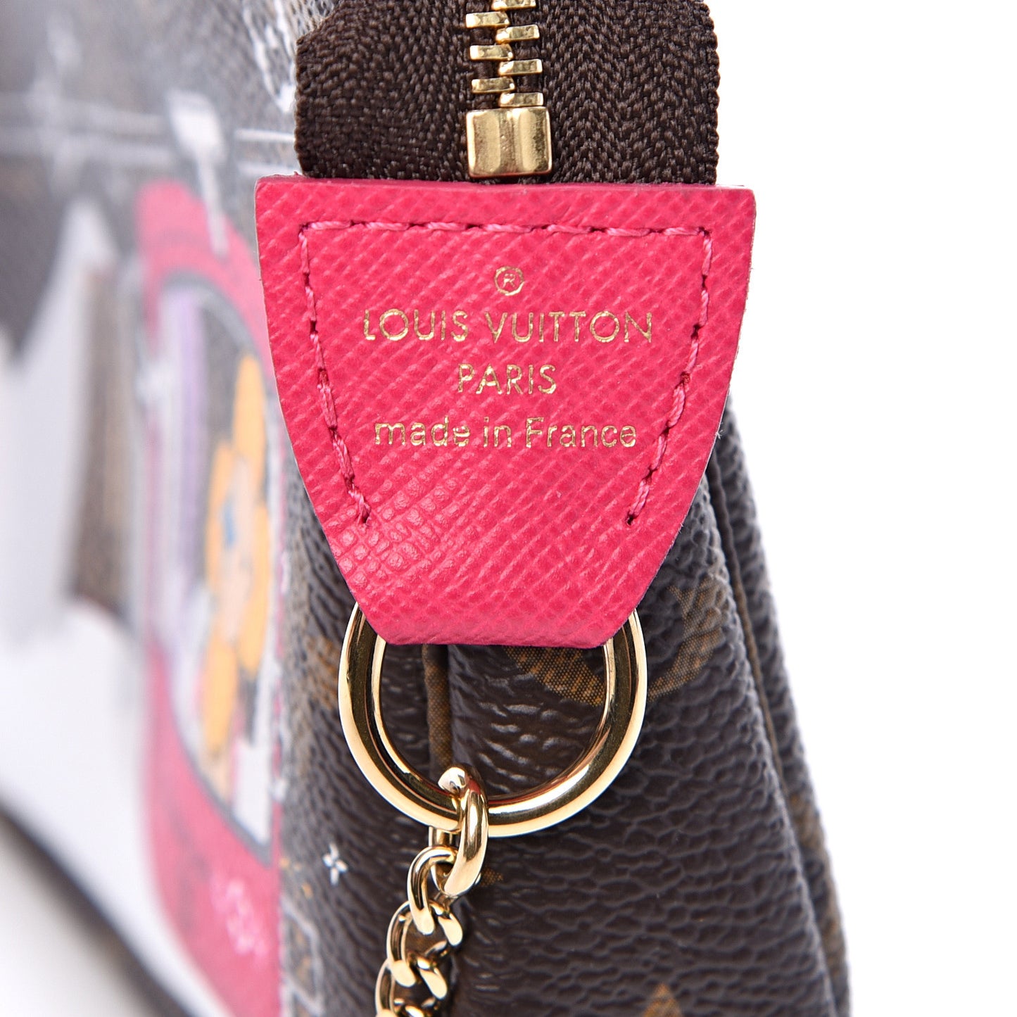 Monogram 2019 Christmas Animation Mini Courchevel Pochette Accessories Fuchsia