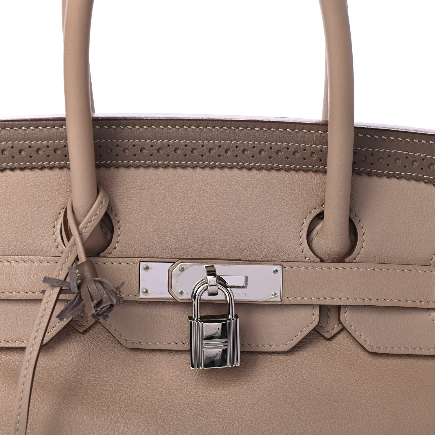 Hermes Swift Ghillies Birkin 35 Argile Etoupe 9 of 9