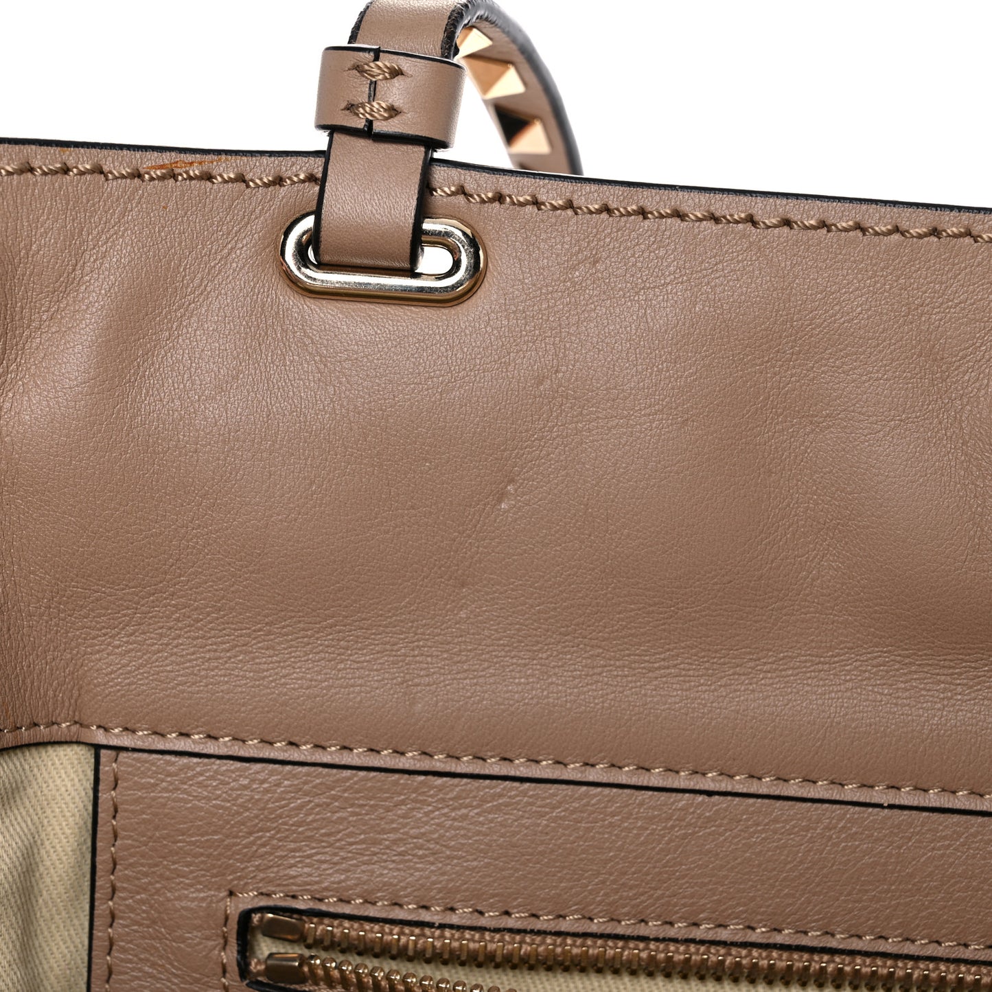 Vitello Medium Rockstud Tote Alpaca