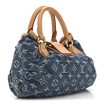 Louis Vuitton Monogram Denim Pleaty  Blue 3 of 10