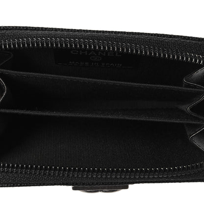 Chanel Caviar Quilted Boy Zip Around Coin Purse Wallet Black 5 of 8