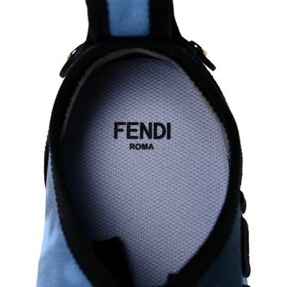 Fendi Canvas Floral Print Logo Sneakers 36.5 Sagittarius Black 7 of 8