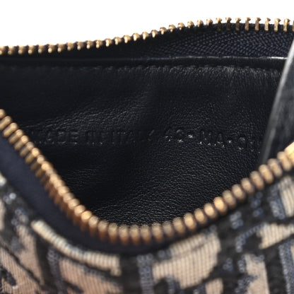Christian Dior Oblique Saddle Coin Purse Blue 8 of 9