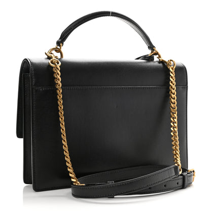 Saint Laurent Smooth Calfskin Medium Monogram Sunset Satchel Black 3 of 14