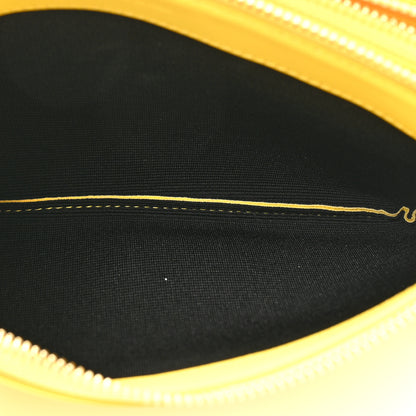 Celine Lambskin Small Trio Crossbody Bag Citron 7 of 14