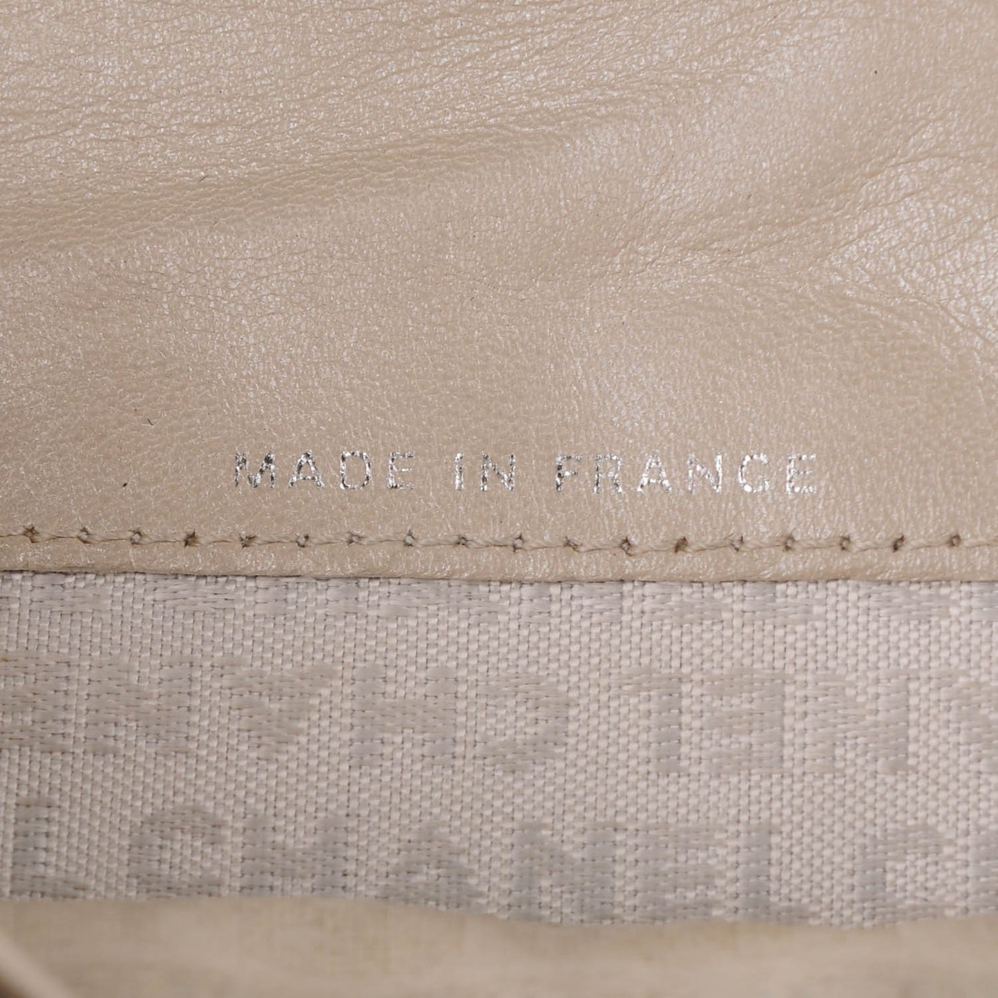 Calfskin Quilted Cambon Yen Wallet Pearl