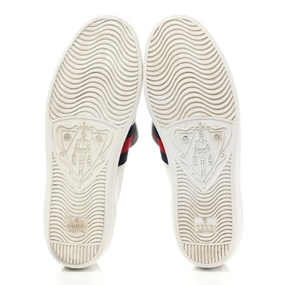 Gucci Calfskin Ayers Web Crystal LOVED Womens New Ace Sneakers 38 White 5 of 12