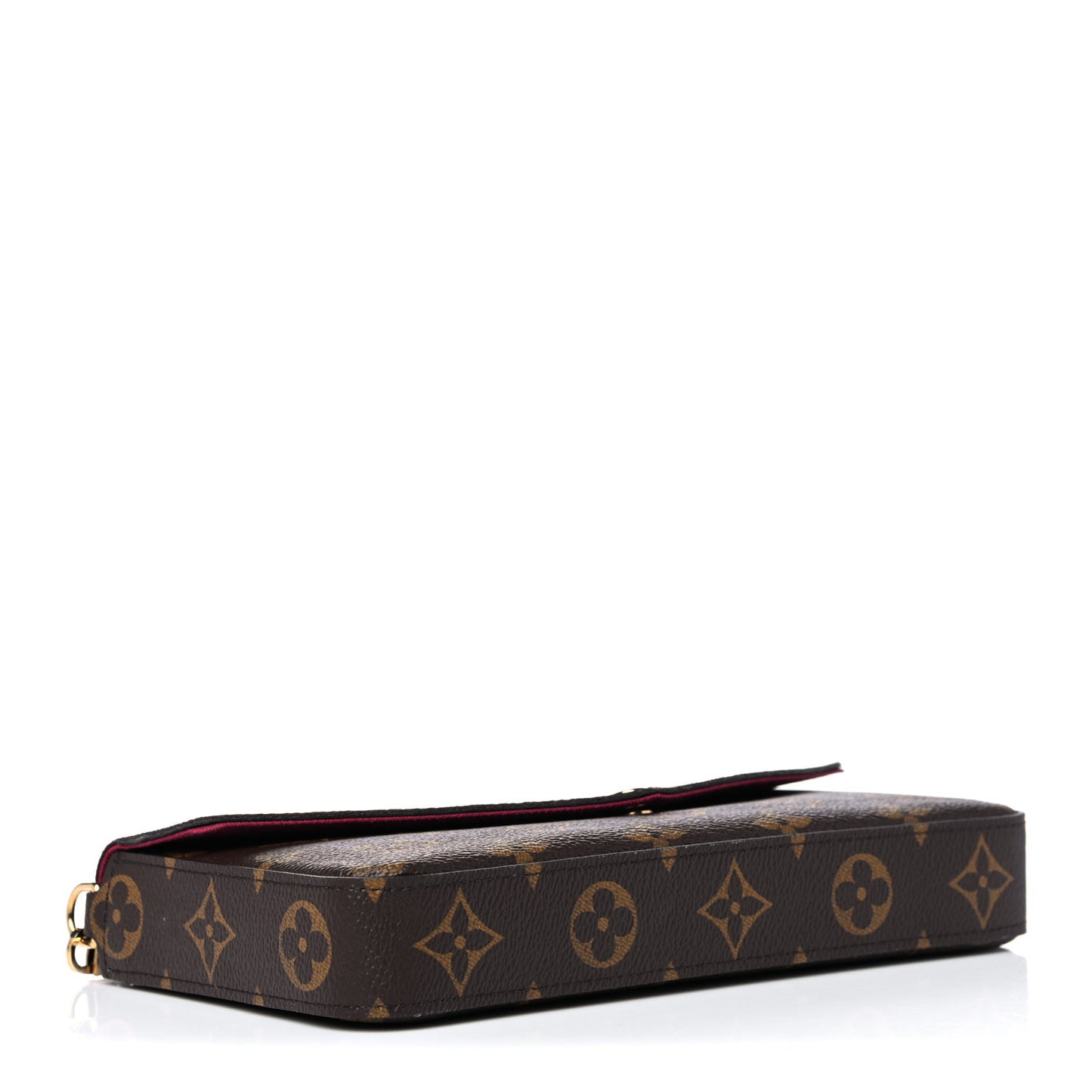 Monogram Pochette Felicie Chain Wallet Fuchsia