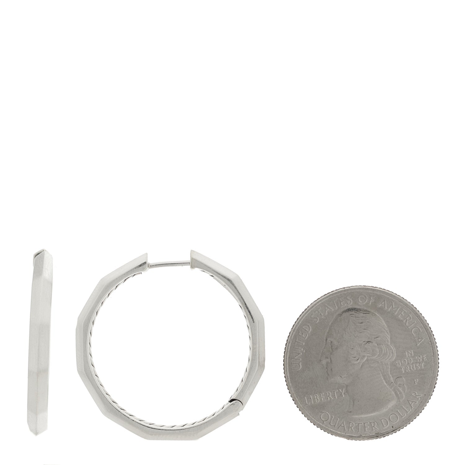 David Yurman Sterling Silver Stax Hoop Earrings 2 of 5