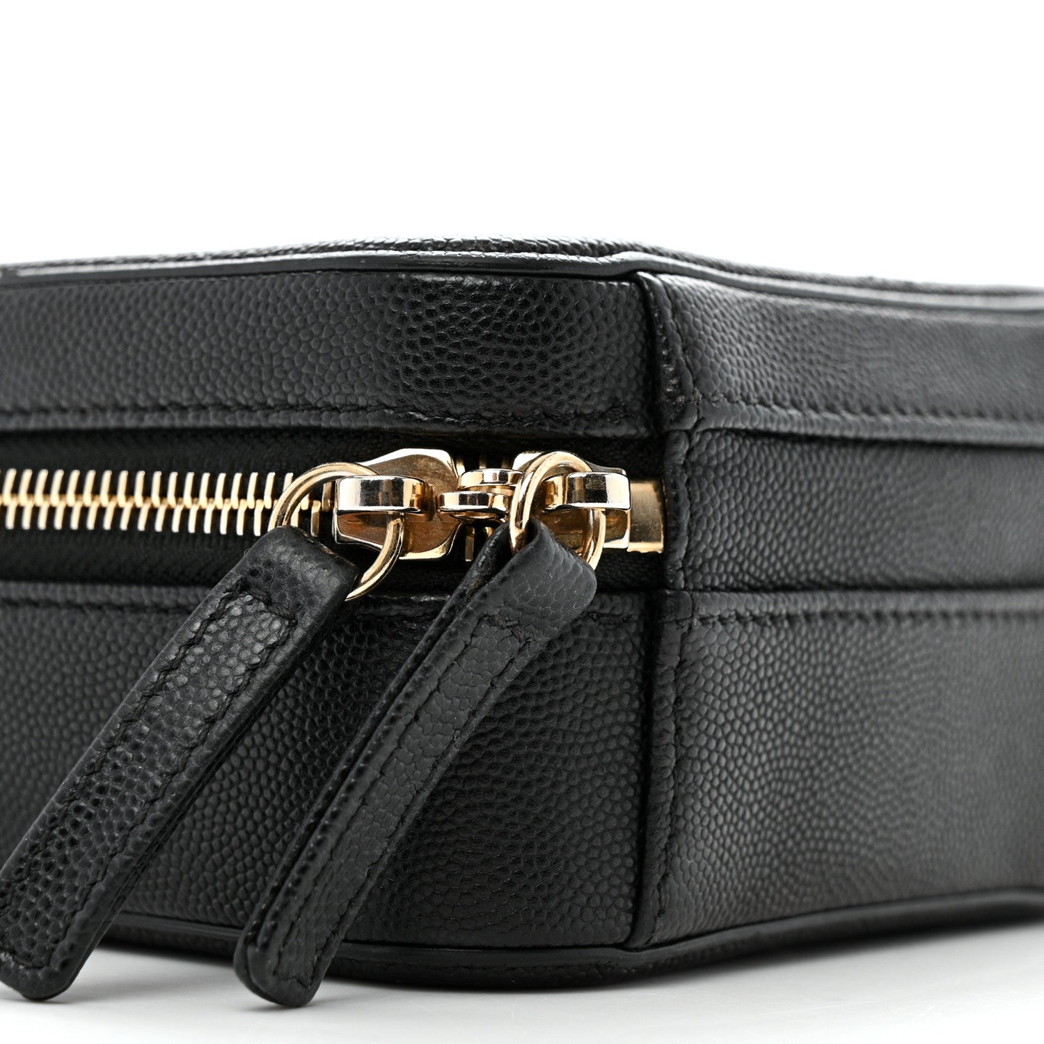 Chanel Caviar Quilted CC North South Filigree Vanity Case Black 9 of 13