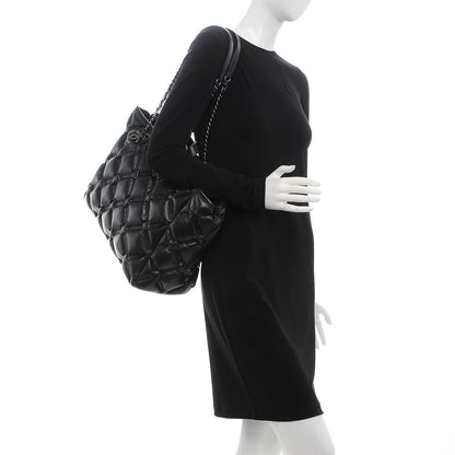 Chanel Calfskin Quilted Large Chesterfield Tote Black 2 of 8