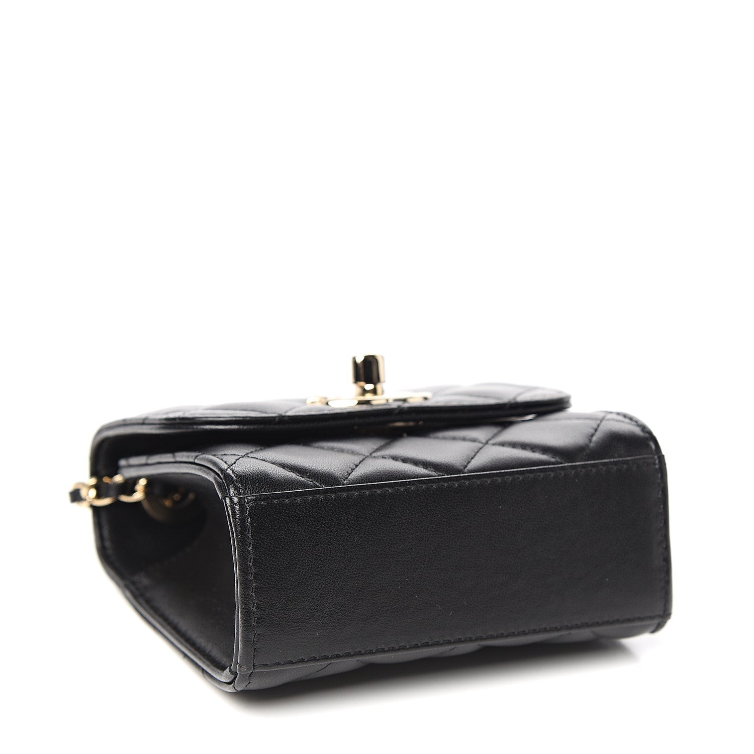 Chanel Lambskin Quilted Mini Trendy CC Chain Wallet Black 3 of 10