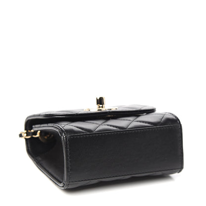 Chanel Lambskin Quilted Mini Trendy CC Chain Wallet Black 3 of 10