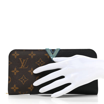 Louis Vuitton Monogram Calfskin Kimono Wallet Black 2 of 9
