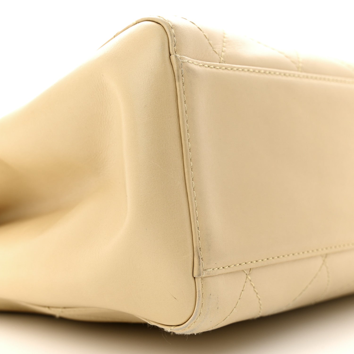 Chanel Lambskin Quilted CC Shoulder Bag Beige 9 of 19