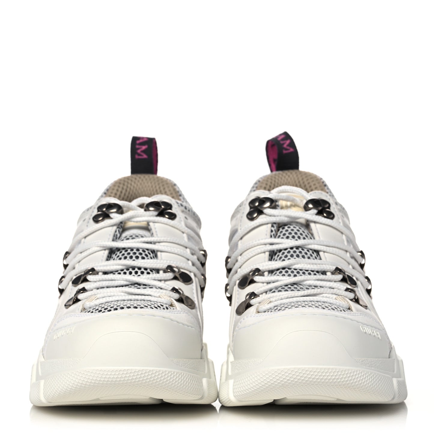 X SEGA Mesh Calfskin Suede Womens Flashtrek Sneakers 35.5 Great White