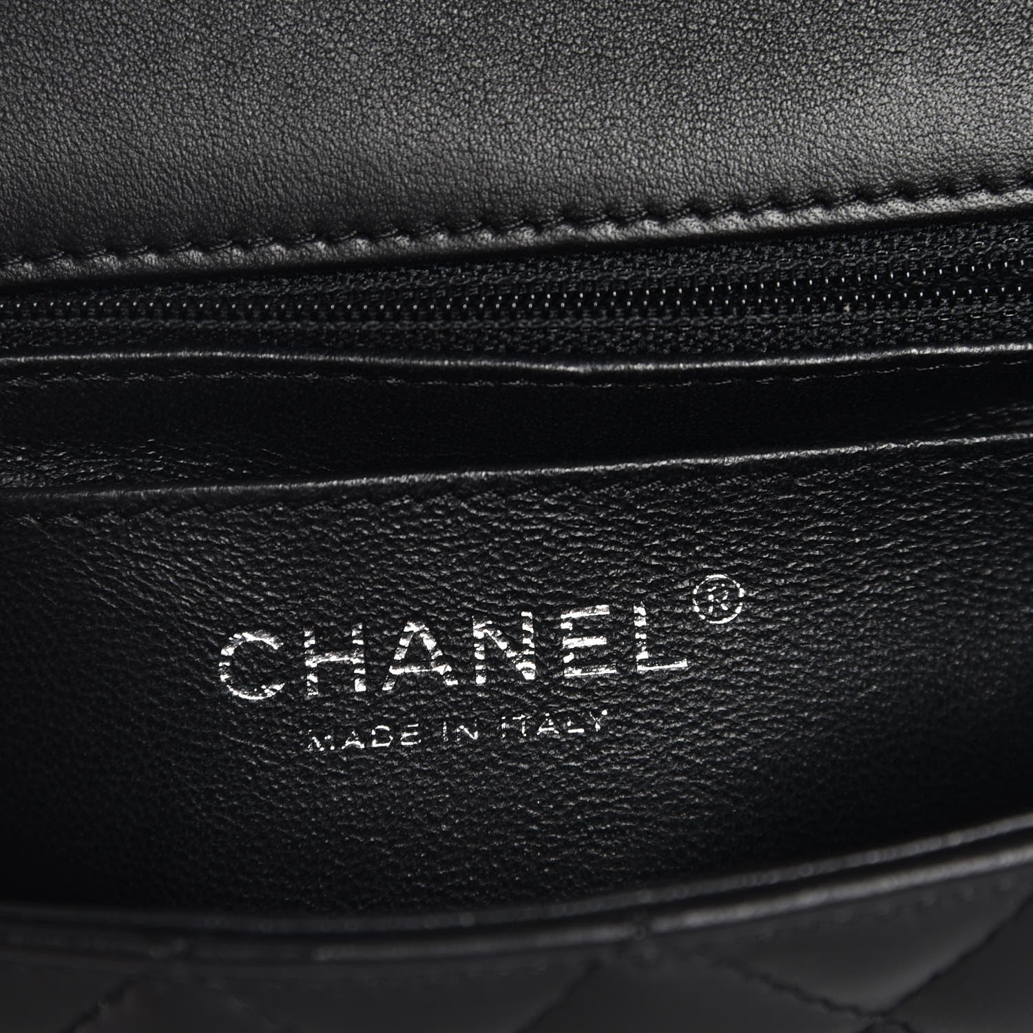 Chanel Lambskin Quilted Mini Rectangular Flap Black 6 of 8