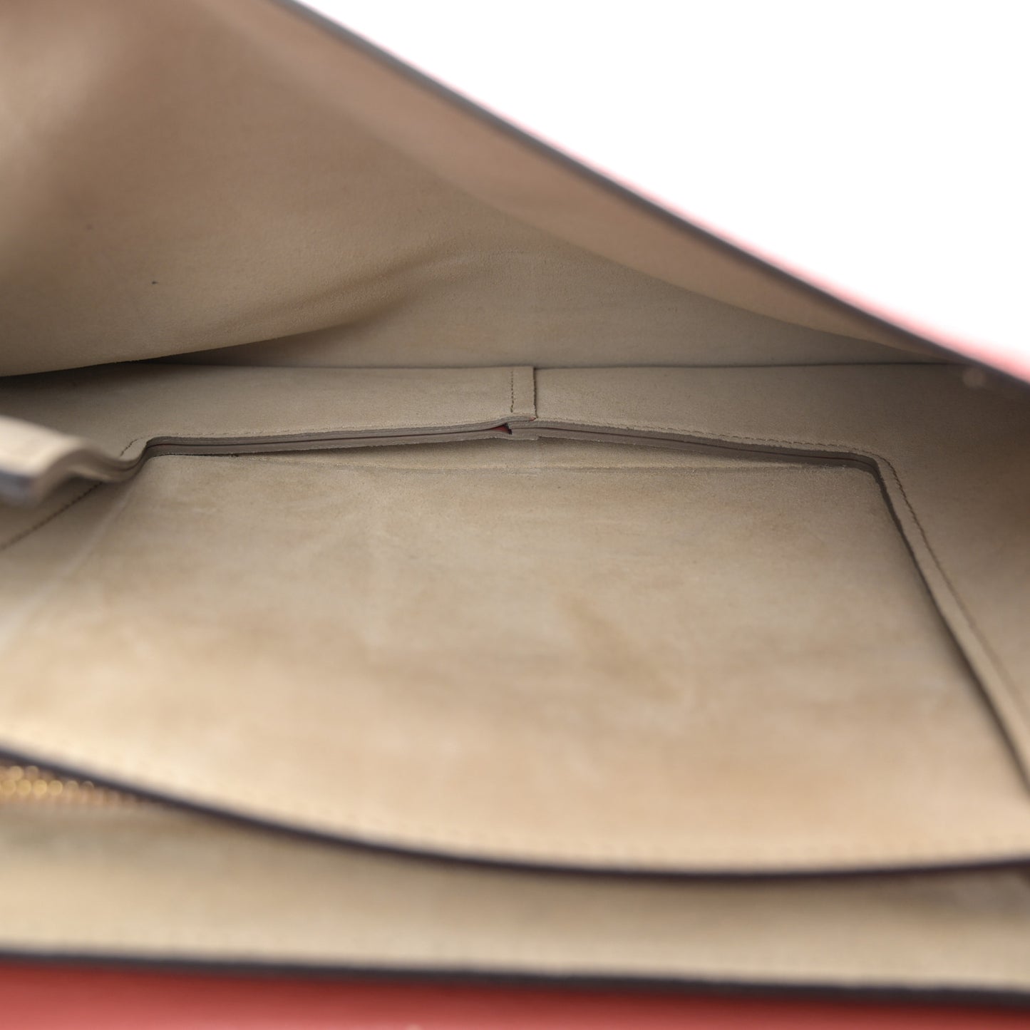 Calfskin Suede Medium Faye Shoulder Bag Sepia Red
