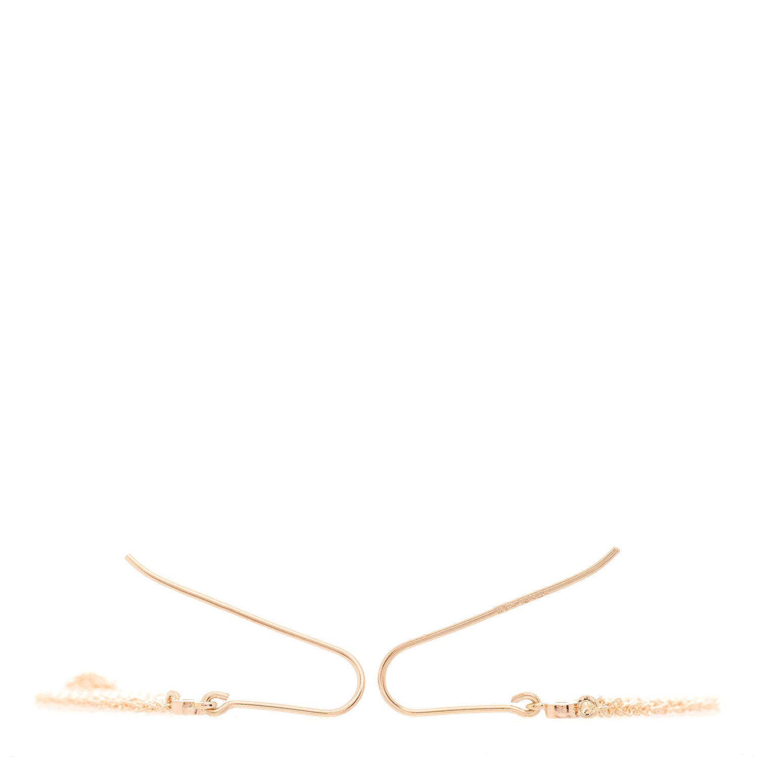Tiffany 18K Rose Gold Diamond Mini Elsa Peretti Mesh Earrings 3 of 4