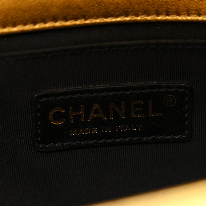 Chanel Metallic Patent Calfskin Quilted Medium Boy Flap Gold 6 of 15
