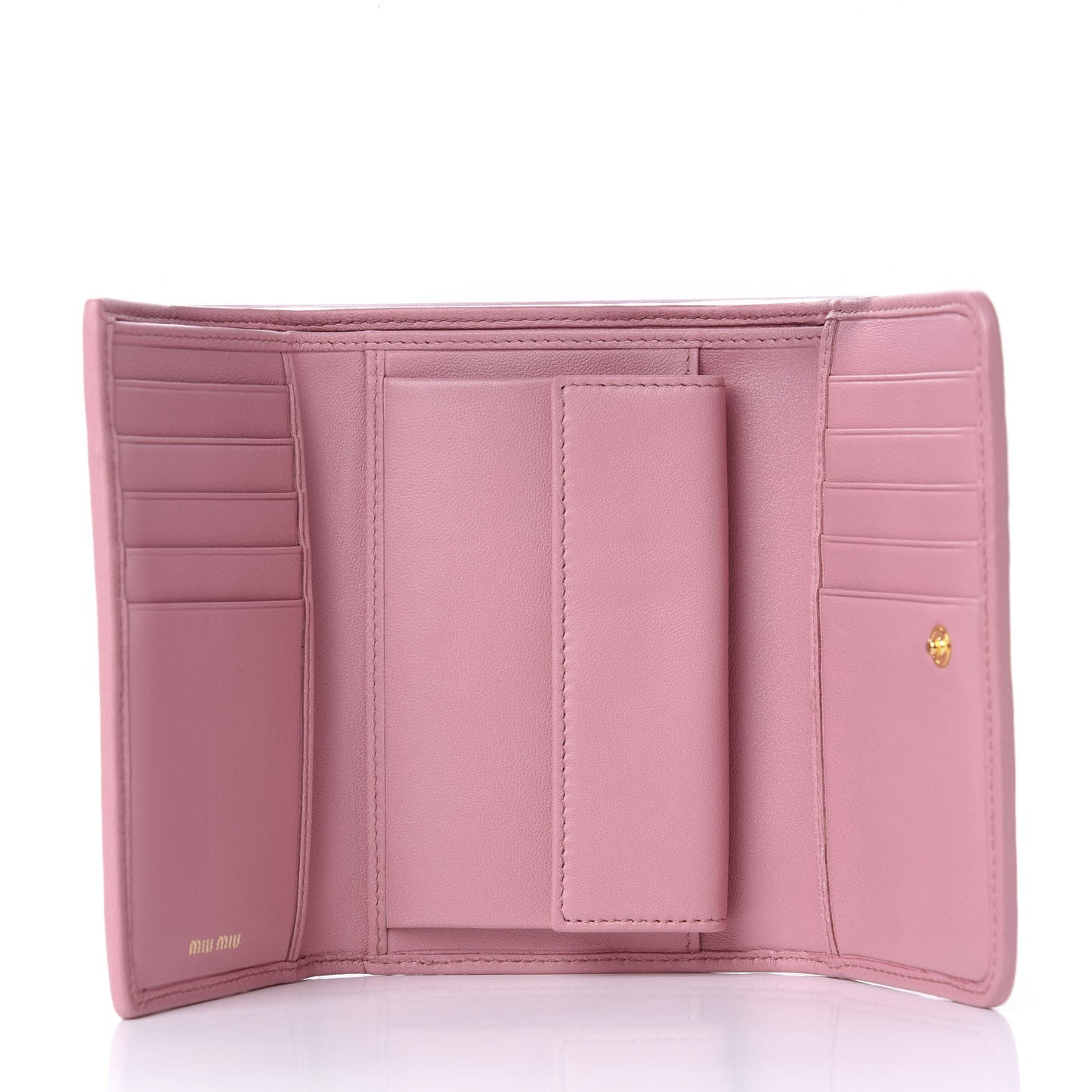 Nappa Matelasse Flap Wallet Rosa