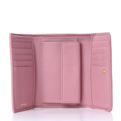 Miu Miu Nappa Matelasse Flap Wallet Rosa 5 of 10
