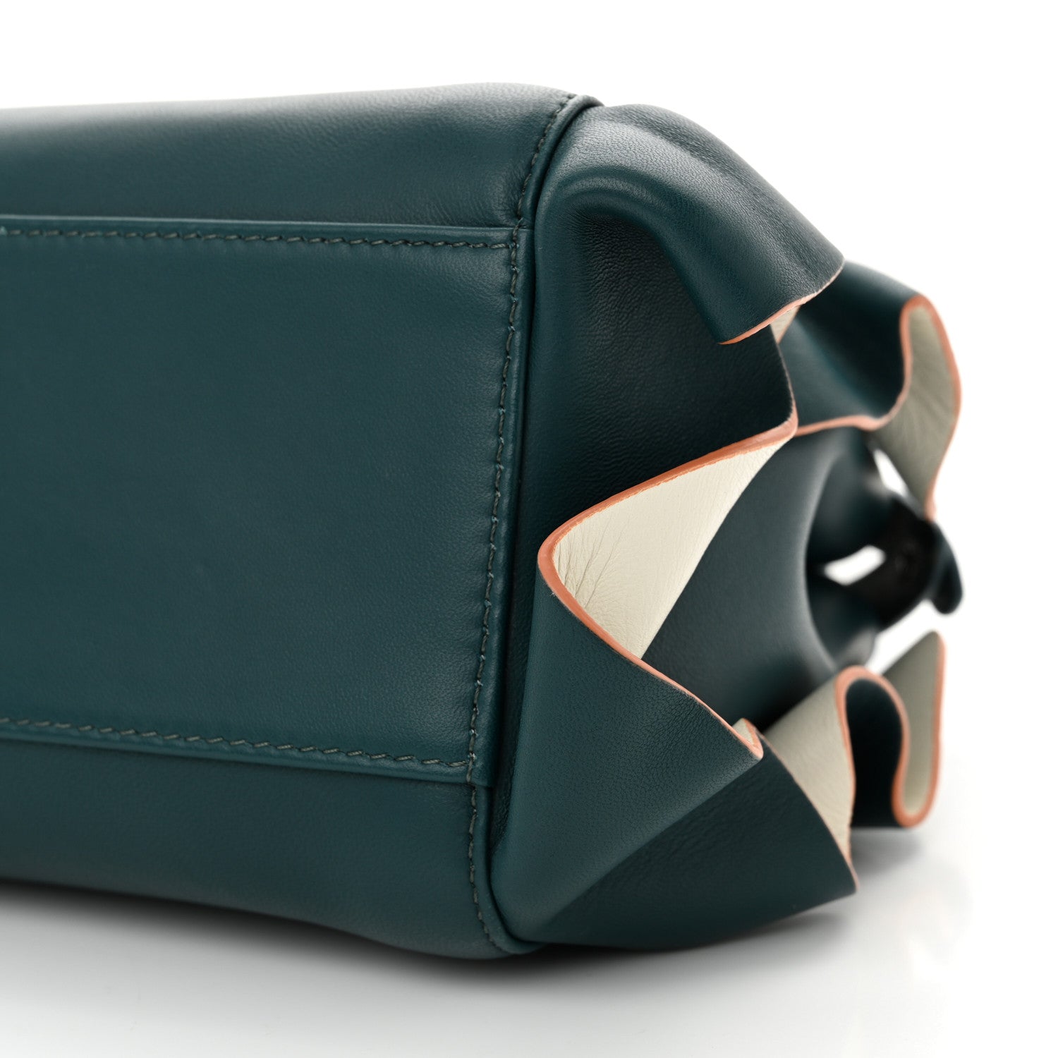 Fendi Nappa Waves Bi-Color Mini Peekaboo Iconic Satchel Ocean 10 of 10