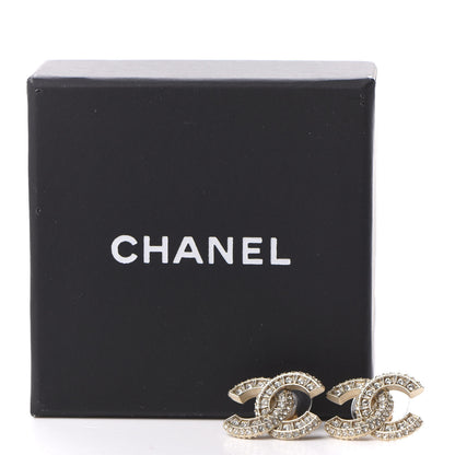 Chanel Crystal CC Earrings Gold 5 of 5